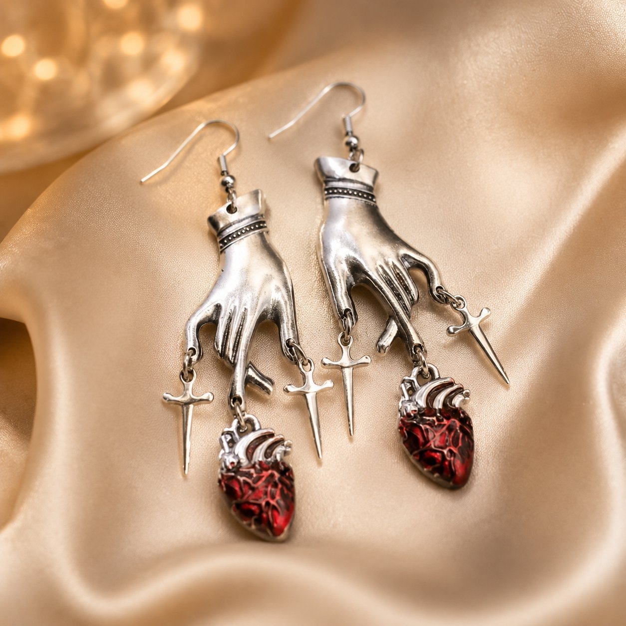 Wholesale  Gothic Punk Red Drop Earrings For Women Fashion Jewelry Accessory Party Gift