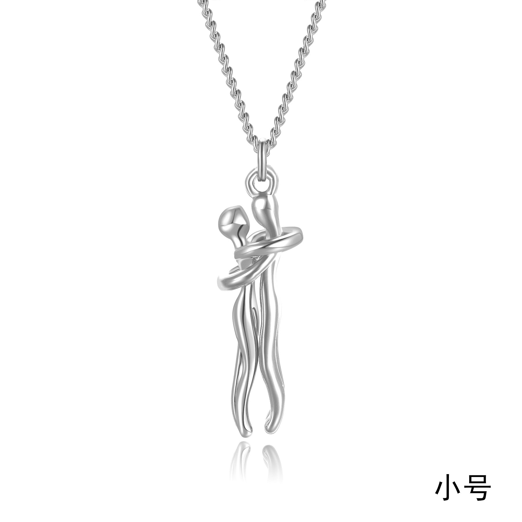 Wholesale Couple Hug Romantic Emotional Expression Clavicle Pendant Necklaces