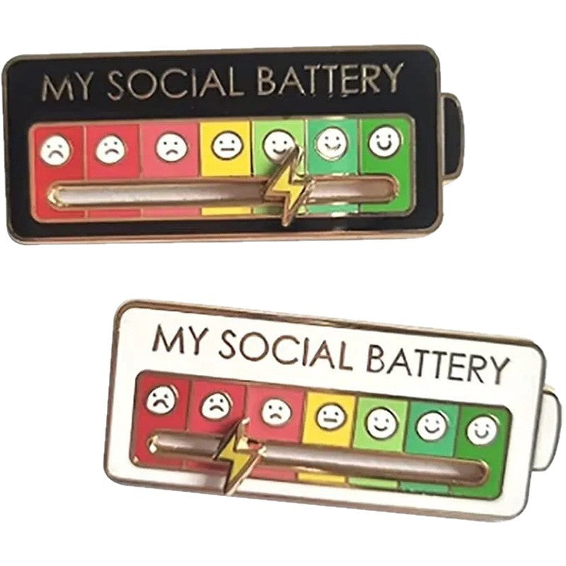 Wholesale Mood Conversion Energy Brooch Personality Slidable Social Power Brooch