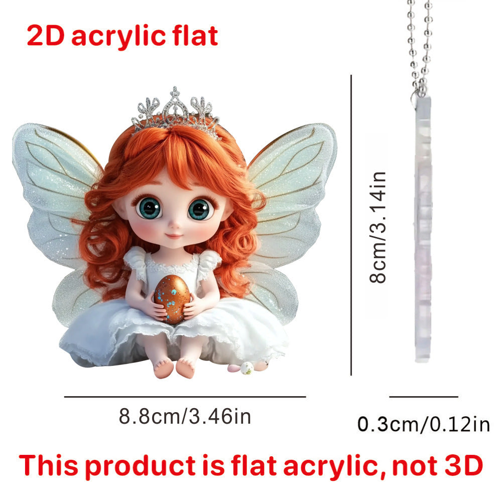 Wholesale Valentine' s Day Wedding Love Girl Car Interior Acrylic Small Hanging Ornament