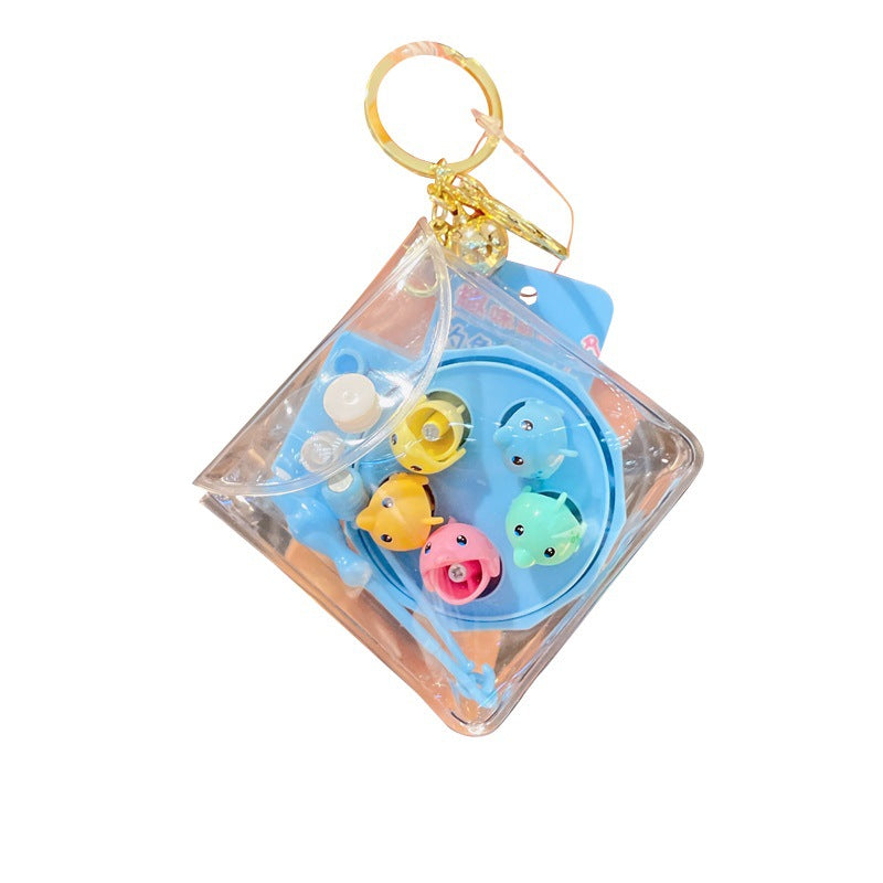 Llavero de la máquina de pesca giratoria de PVC al por mayor