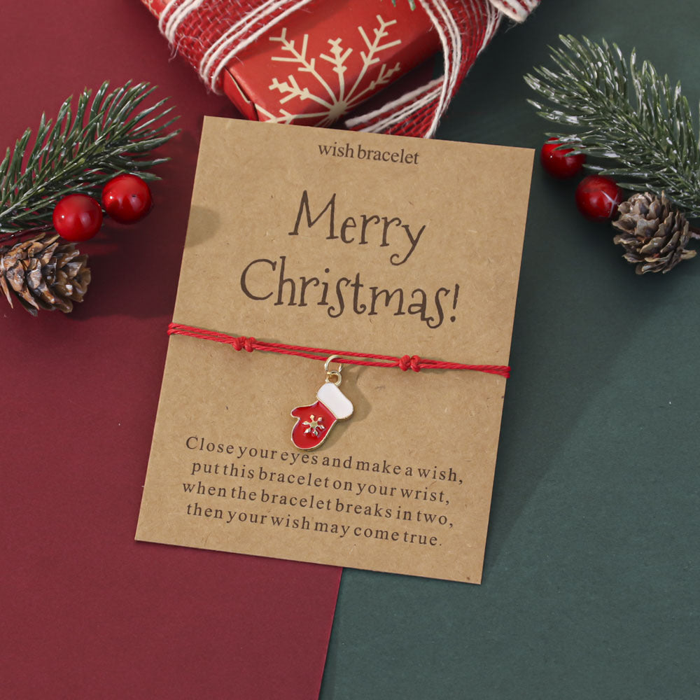 Wholesale Christmas gift painted Christmas bracelet