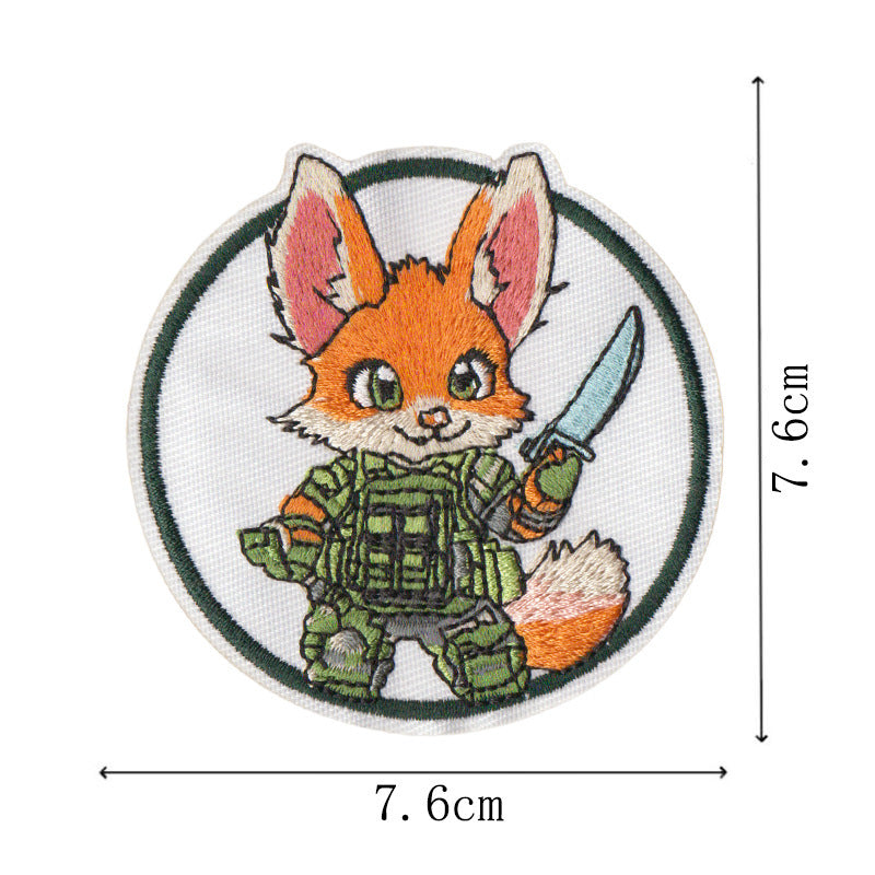 Wholesale Trendy Tactical Fox Embroidered Patches 16 Pieces Jungle Combat Iron On Appliques For Clothing Bags DIY Resale