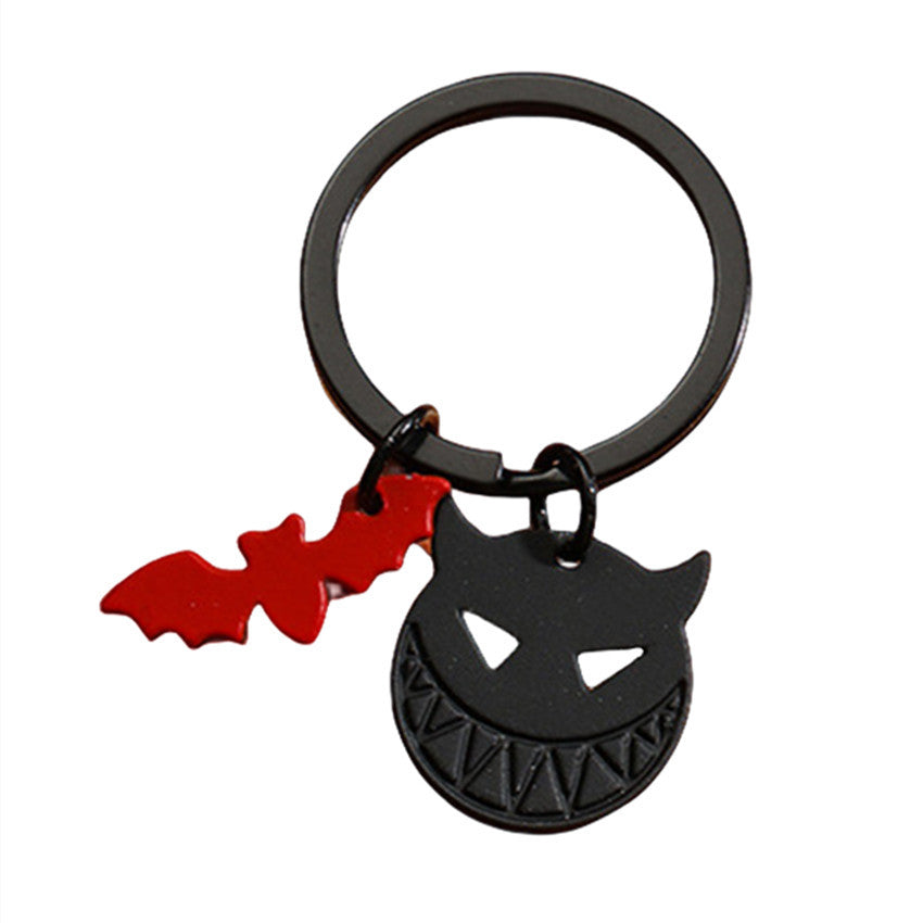 Wholesale Halloween Bat Couple Zinc Alloy Keychain