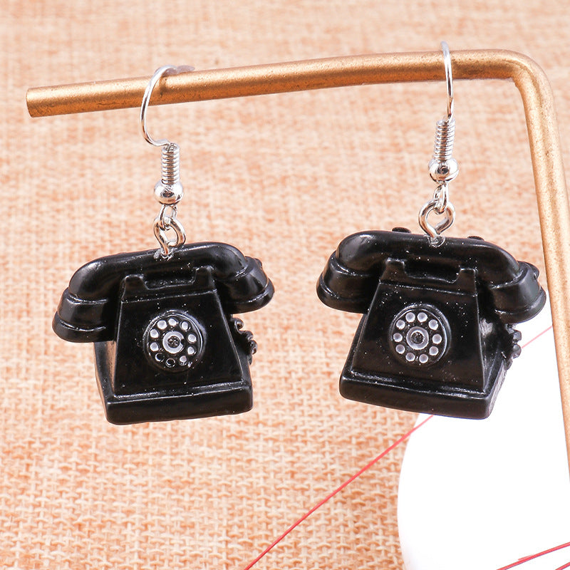 Wholesale Vintage Telephone Tv Iron Radio Earrings