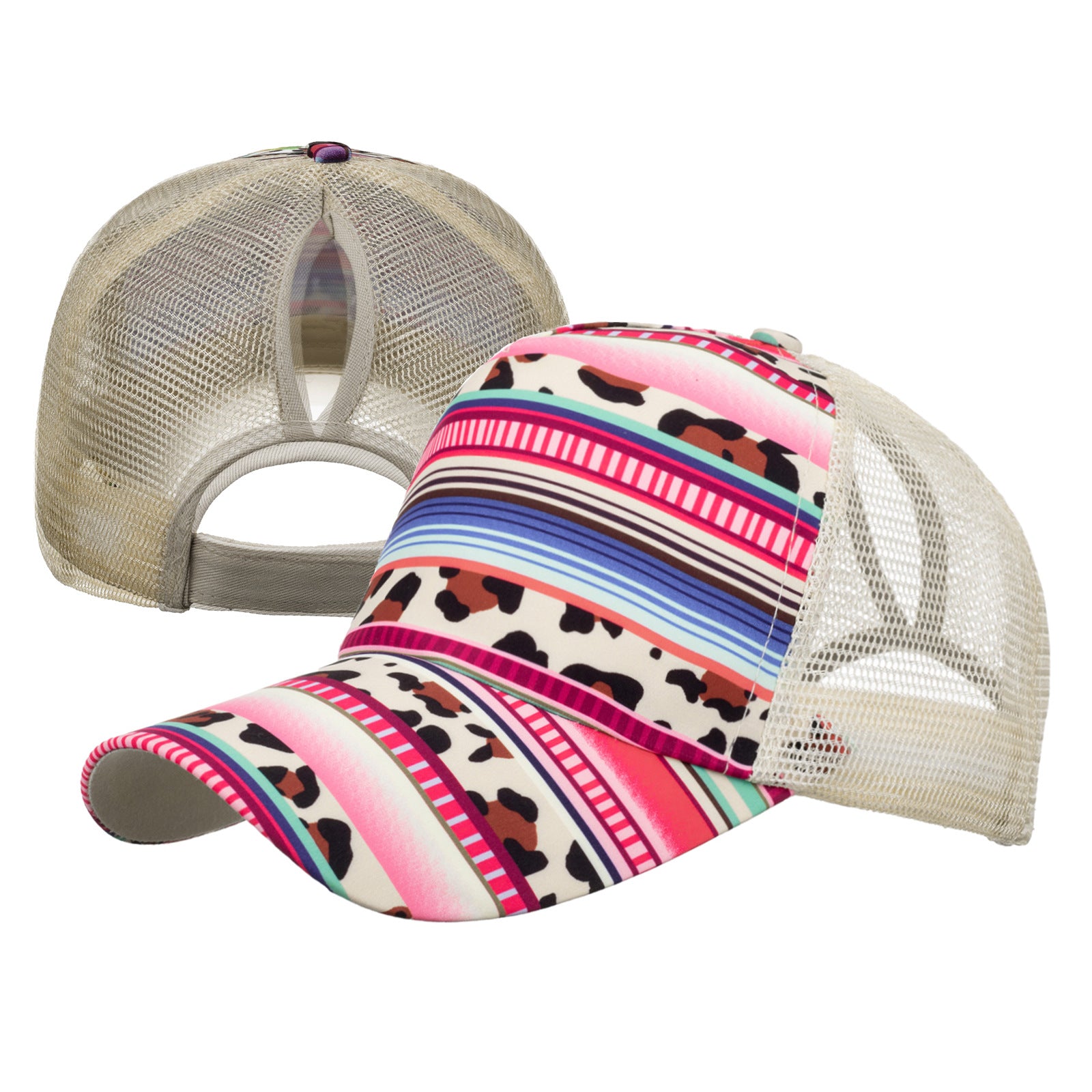 Wholesale Cotton Polyester Cross Ponytail Baseball Hats