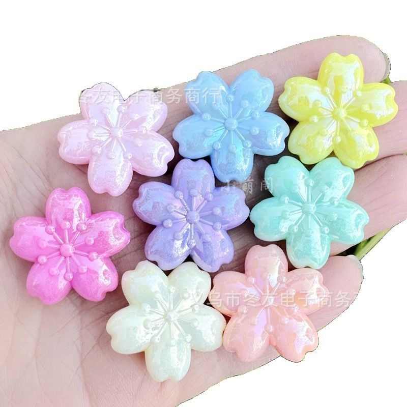 Wholesale 20pcs/pack Acrylic Sakura Flower Beads DIY Acrylic Beads