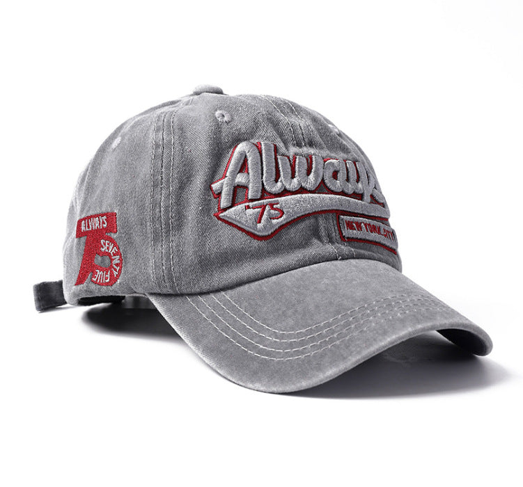 Wholesale Washed Distressed Letters Embroidered Outdoor Baseball Cap