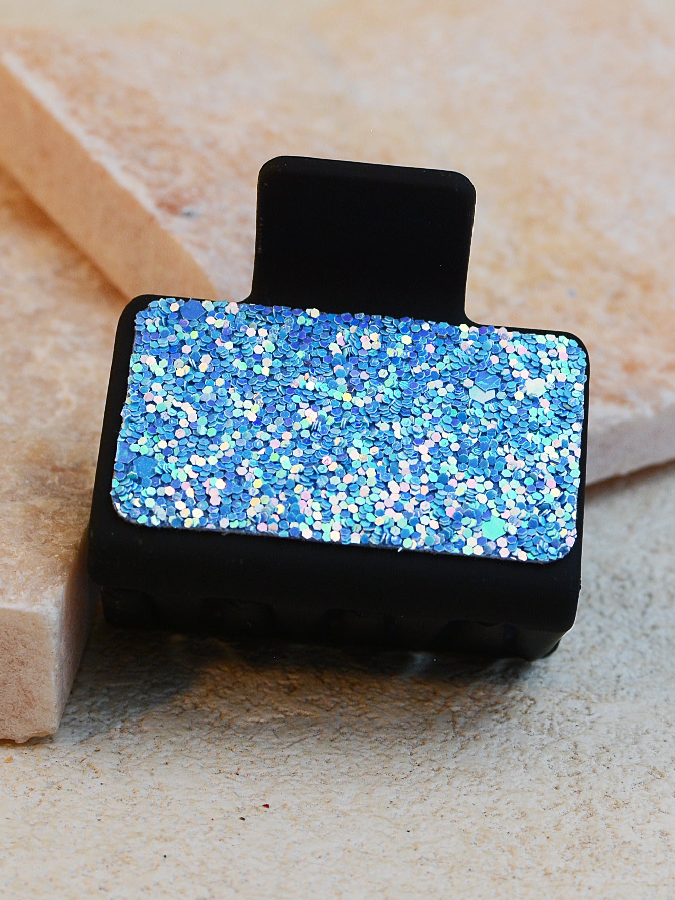 Wholesale Gretel Sequin PU Leather Hair Clip Shark Clip