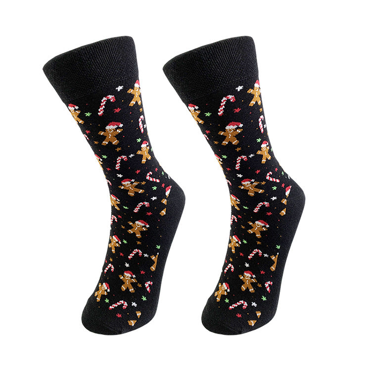 Wholesale New Elk Gingerbread Man Medium New Year's Christmas Celebration Manufacturer Socks