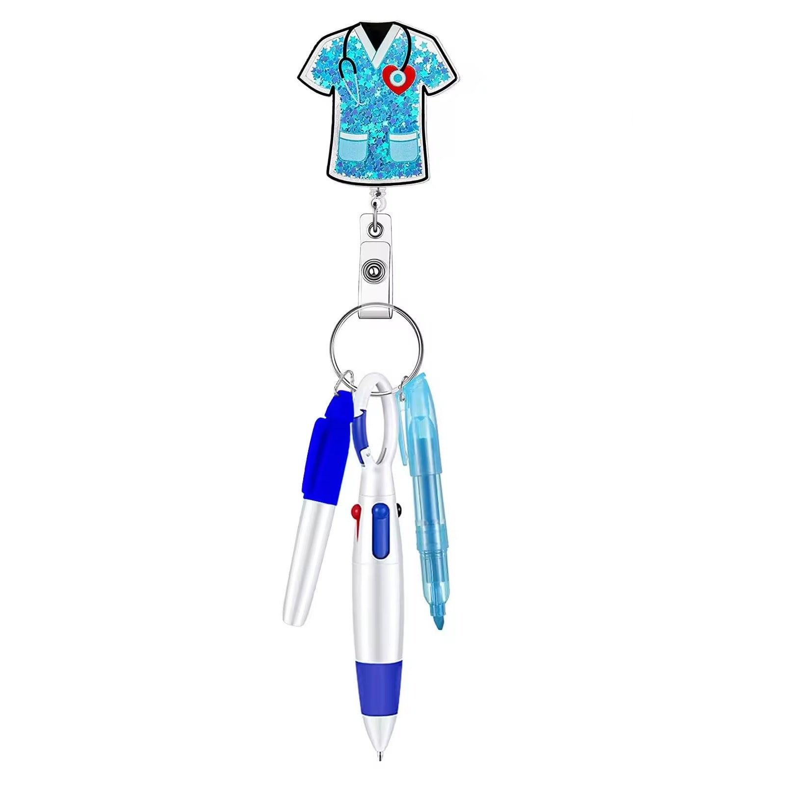 Wholesale Nurse Pen Set Retractable Badge Reel Keychain