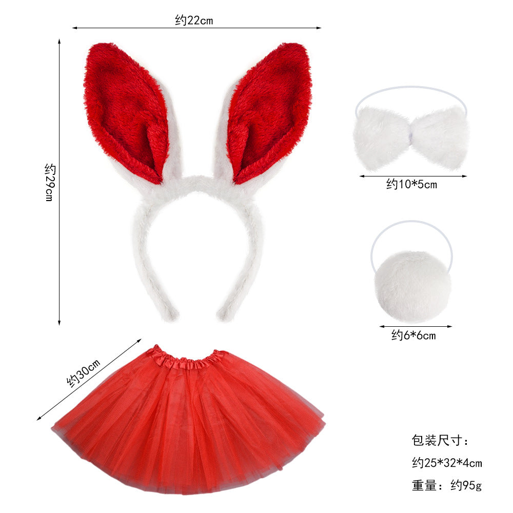 Wholesale Halloween Women Children's Performance Props Easter Cute Plush Rabbit Ear Headwear
