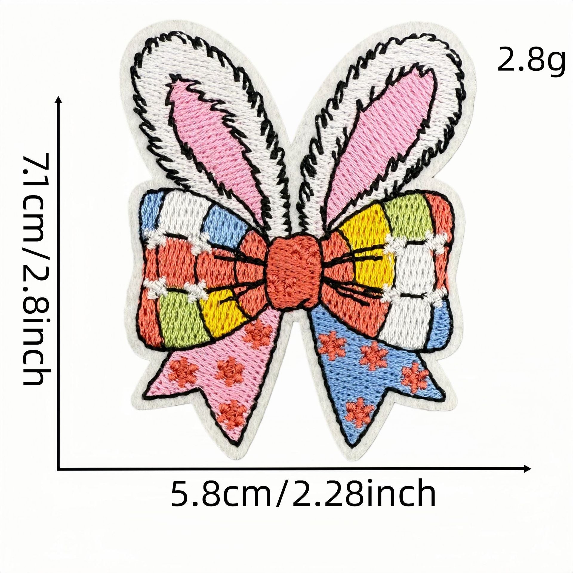 Wholesale Cloth Cartoon Bow Embroidery Patch Adhesive Iron On Decorative Applique For Bags And Clothing Everyday Use
