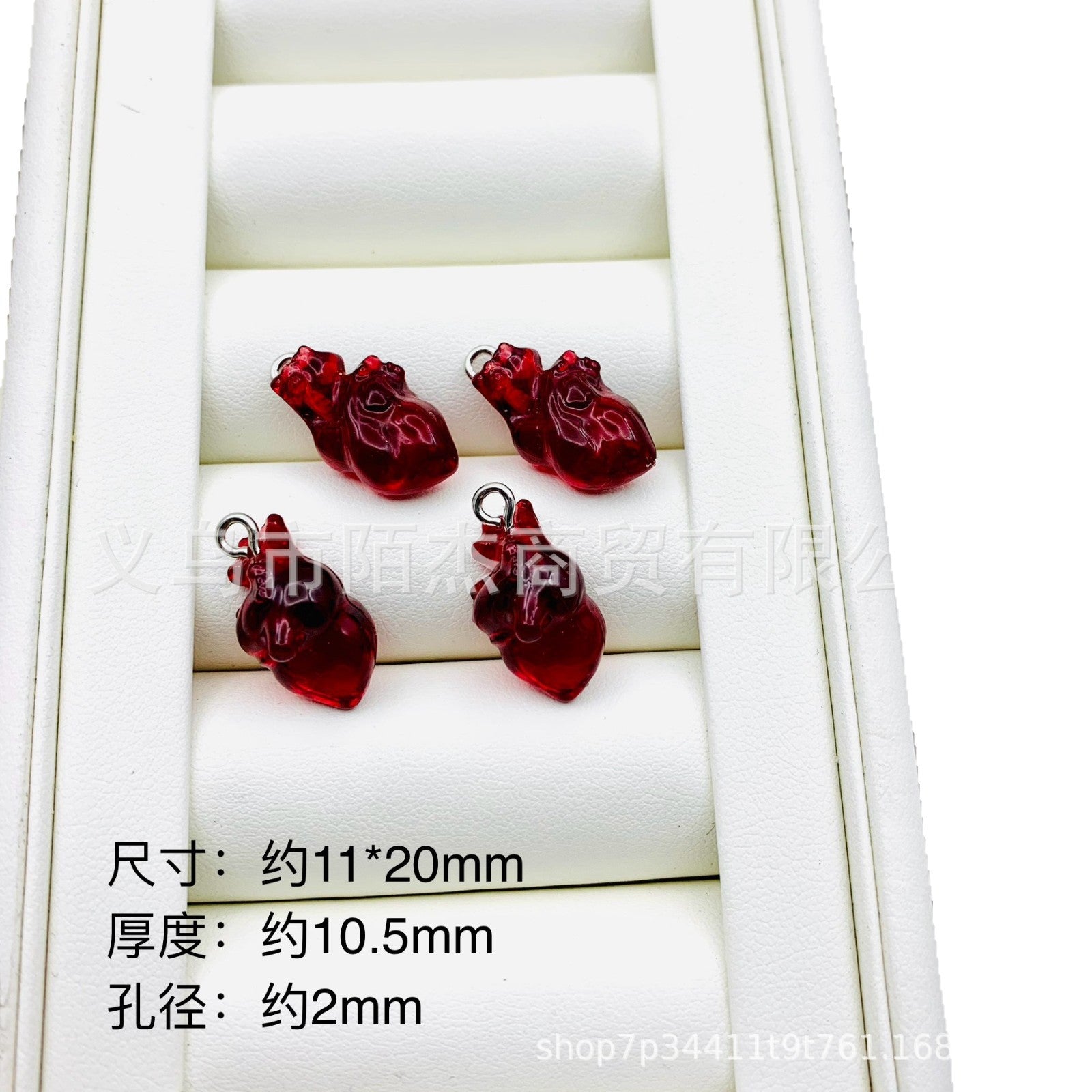 Wholesale 10PCS Natural Imitation Crystal Heart Carving Decorations Pendant Earrings