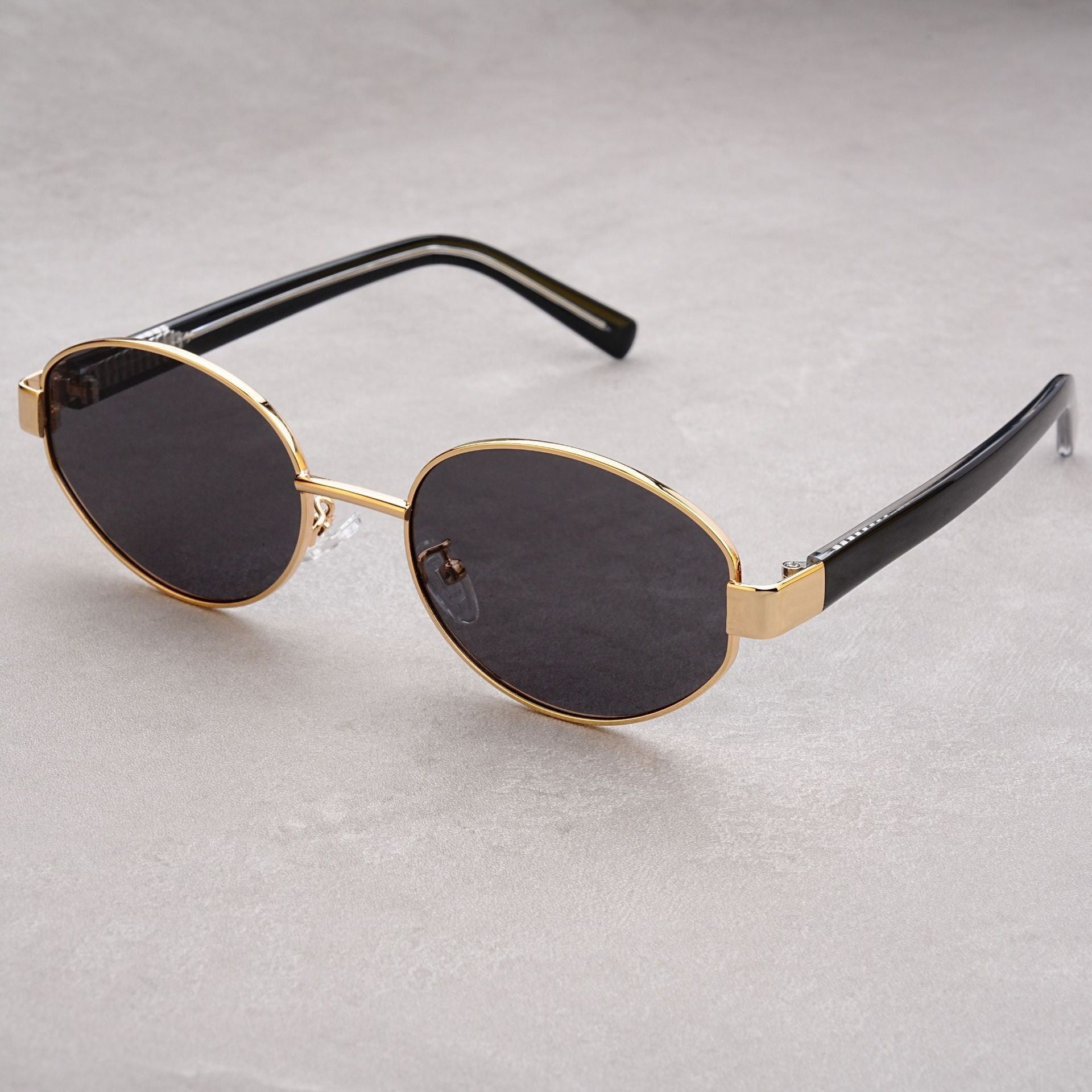 Wholesale Retro texture thick legs plate insert legs elliptical polarized UV protection sunglasses