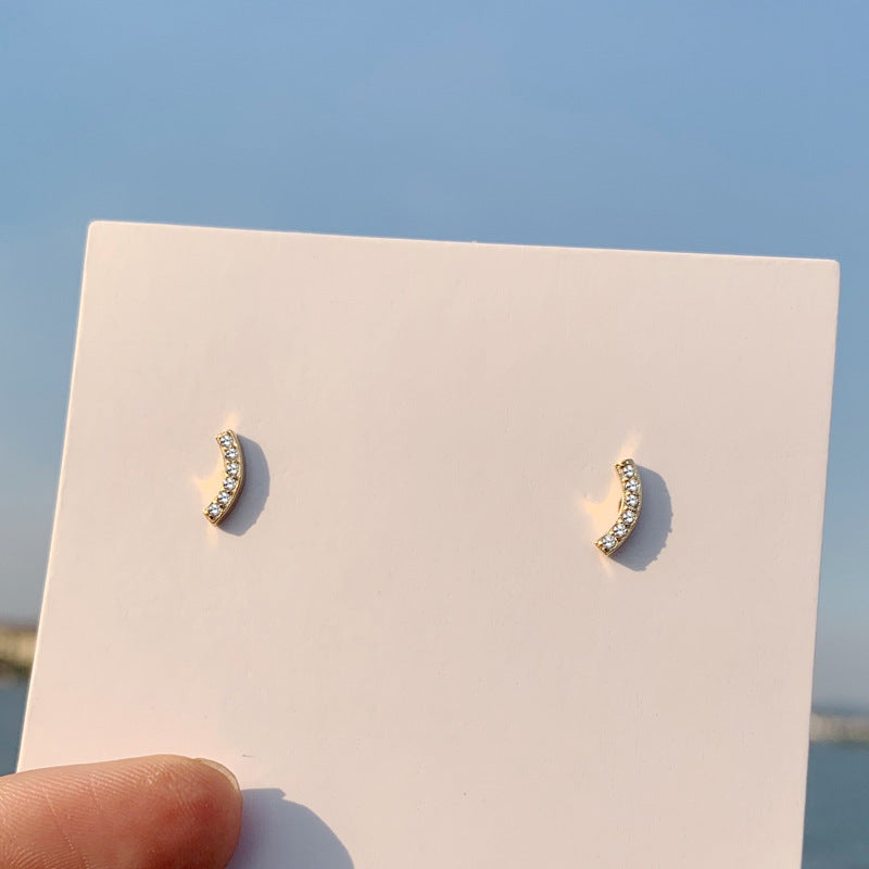 Wholesale Petite Gold Crown 925 Sterling Silver Earrings
