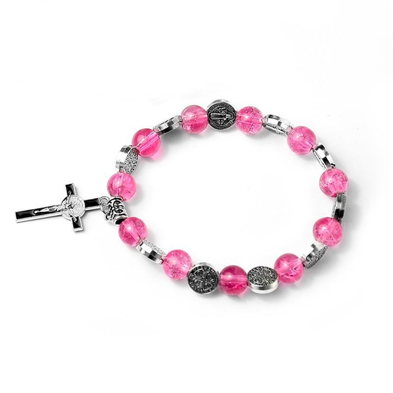 Wholesale Cross Colored Artificial Crystal Bracelet