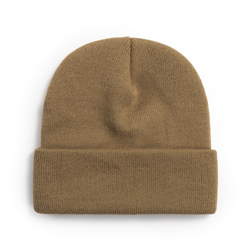 Wholesale All-match Solid Color Wool Knitted Hat