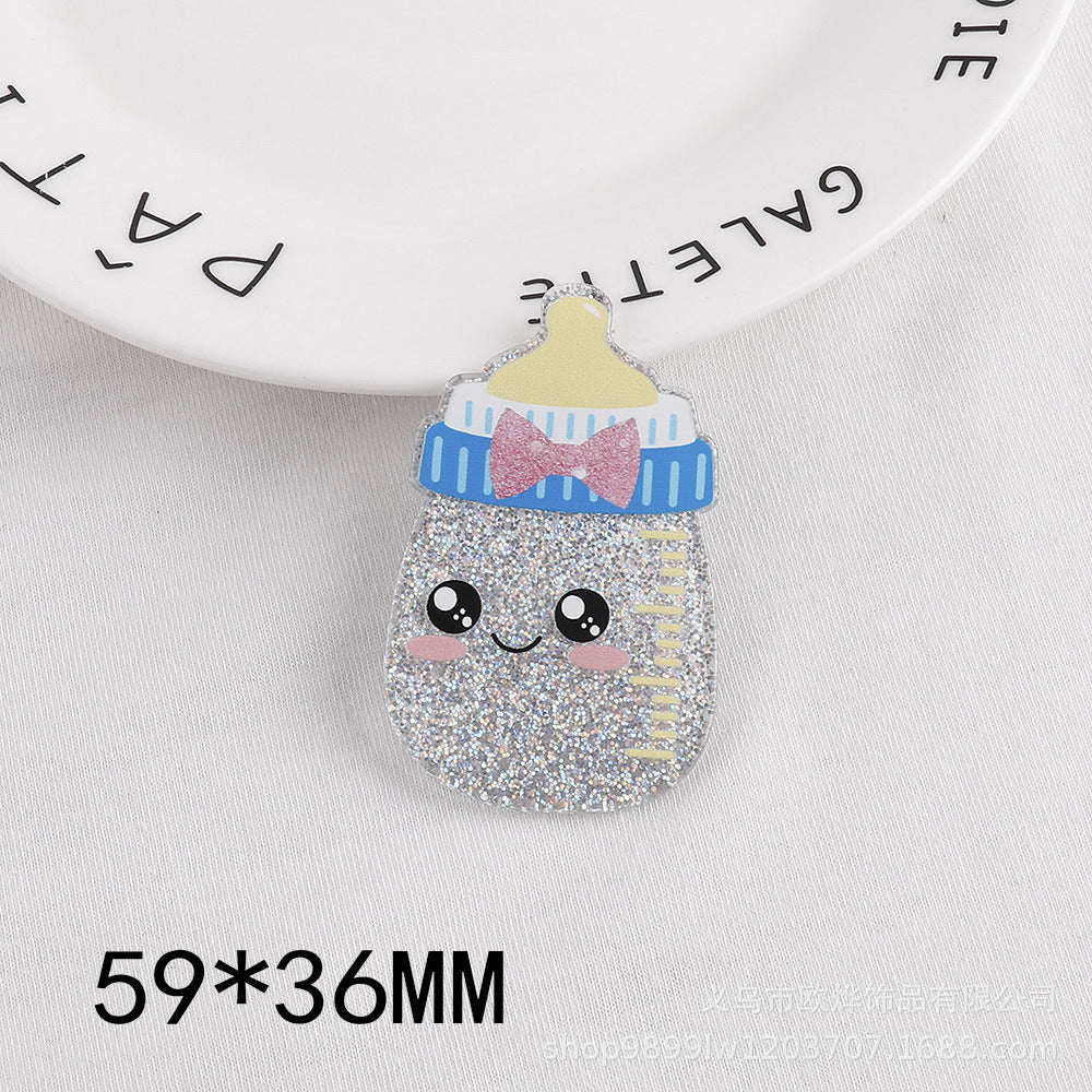 Wholesale 10PCS FlatBack Cartoon Pills Clothes Bottle Pins Cute Things DIY Acrylic Patch
