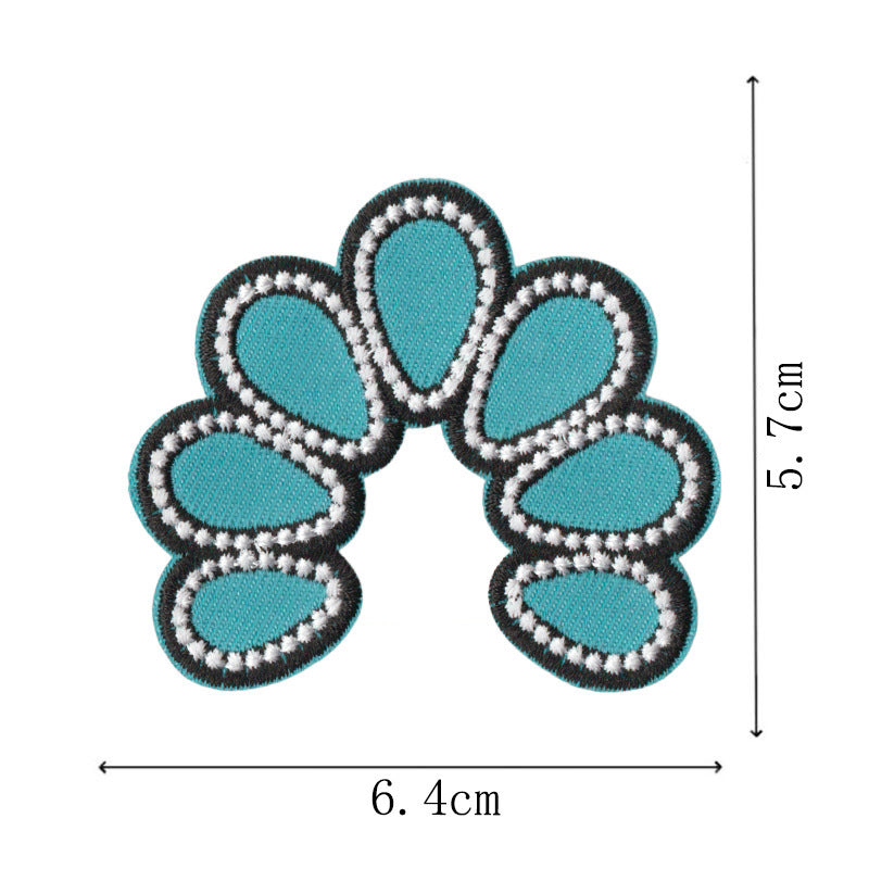 Wholesale Heart Shaped Embroidered Patches 9 Piece Iron On Badge Set For Hats Clothes Towels Luggage Everyday Use