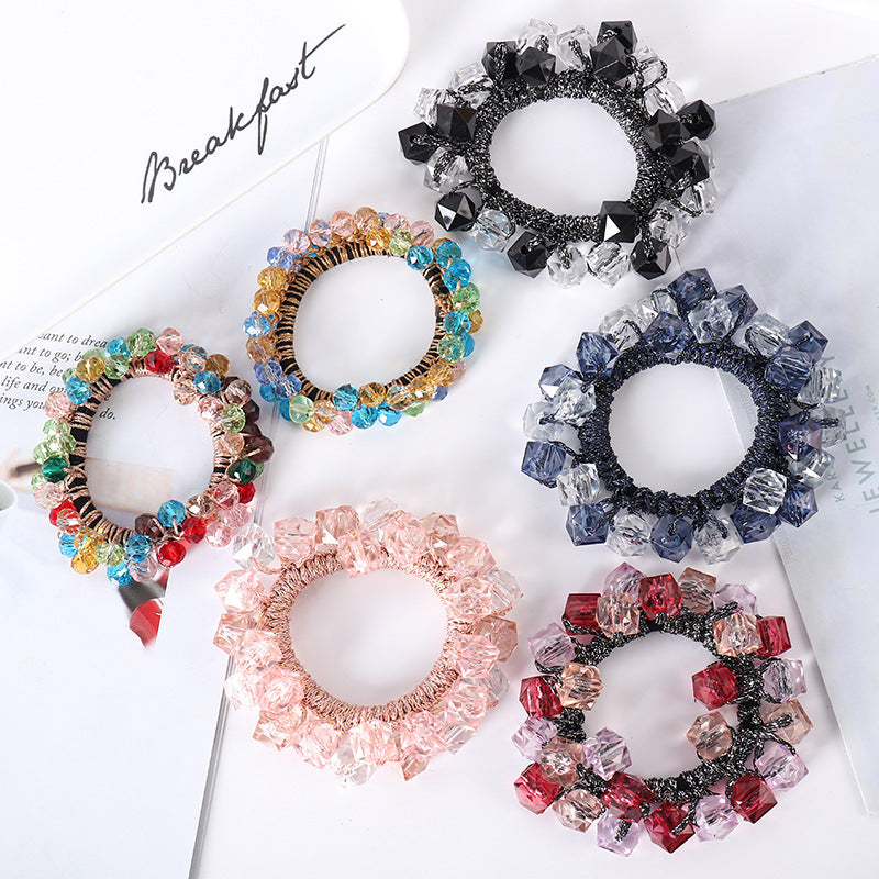 Wholesale Rhinestone Hair Pearl Scrunchies