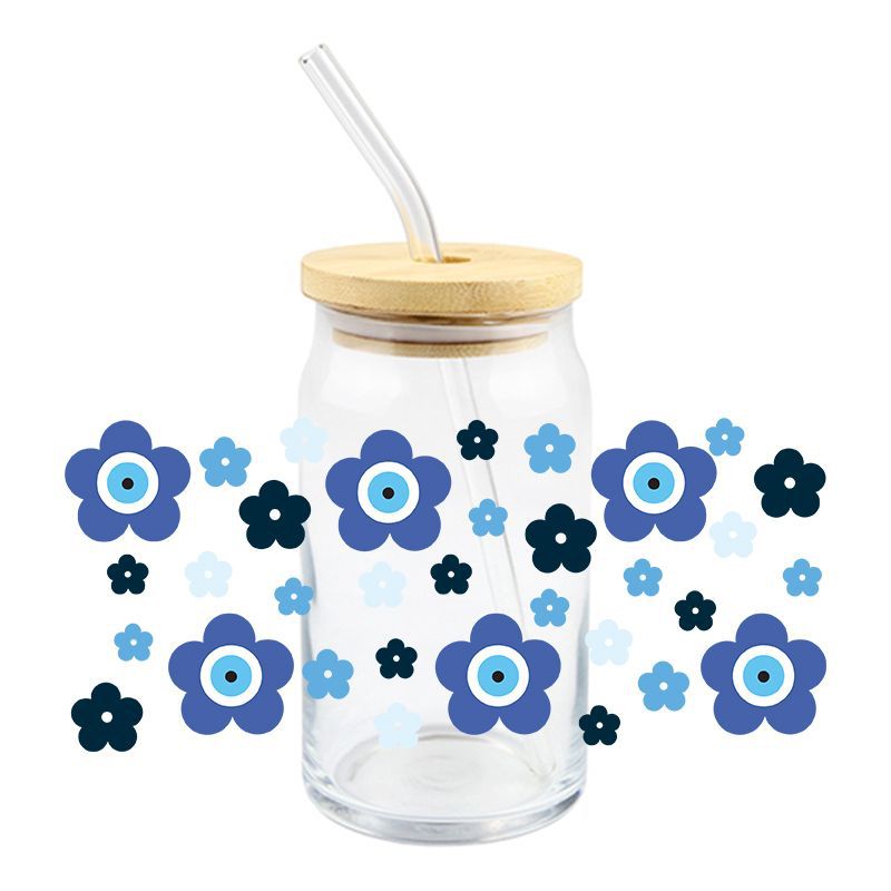 Wholesale 5pcs Devil' s Eye 16oz Cup UV DTF Wraps