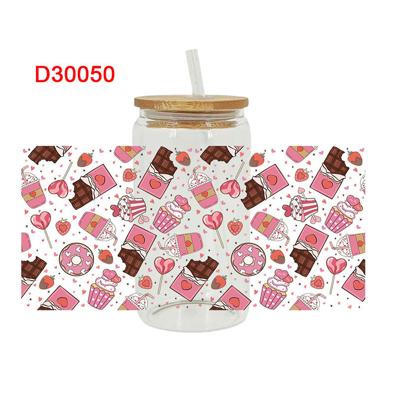 Wholesale Colorful Desserts 16oz Cup UV DTF Wraps