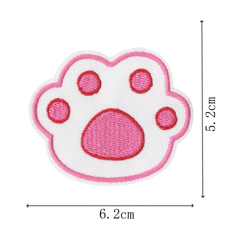 Wholesale Cartoon Pink Embroidered Patch With Heating Glue Backing DIY Fashion Accessory For Bags Clothes Shoes Towels