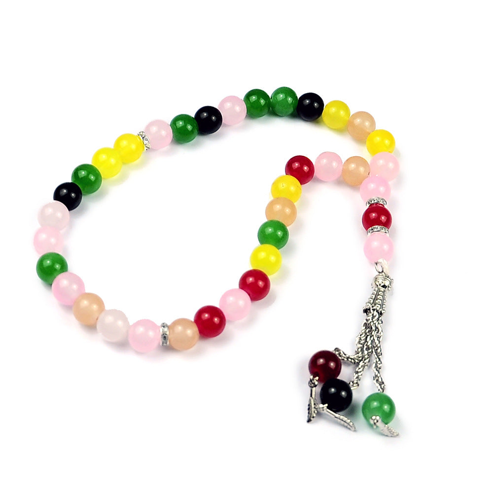 Wholesale Chic 33 Beads 10Mm Crystal Bracelet Exotic Middle East Style Unisex Handmade Party Jewelry Accessory