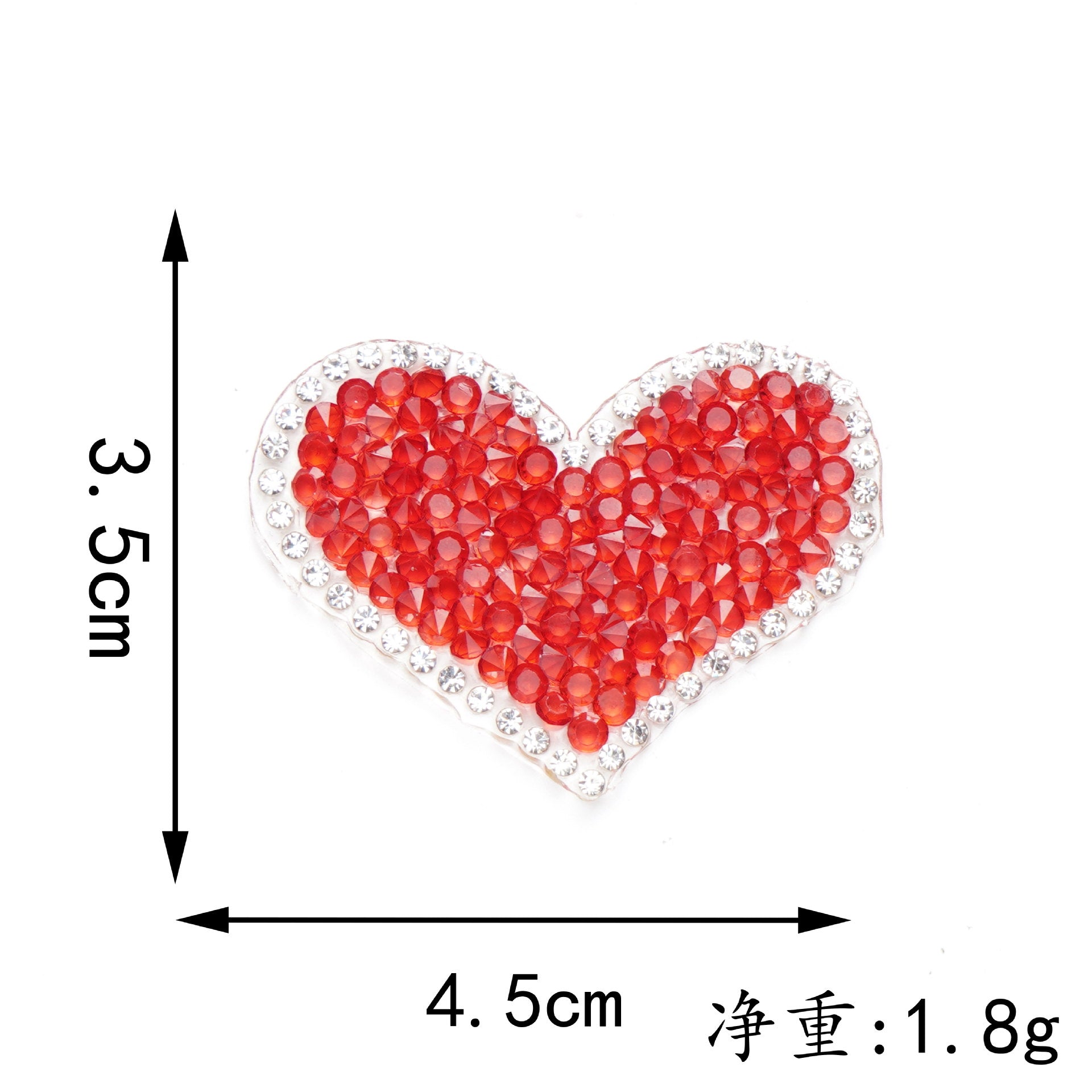 Wholesale Black heart-shaped rhinestone embroidery DIY patches