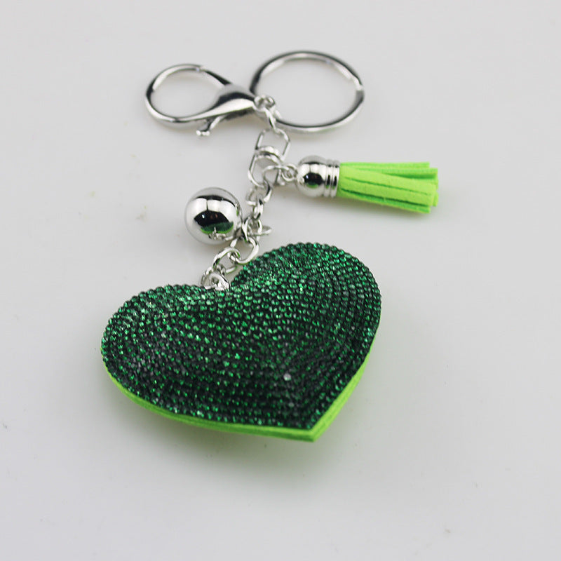Wholesale Rhinestone Colorful Heart Keychain