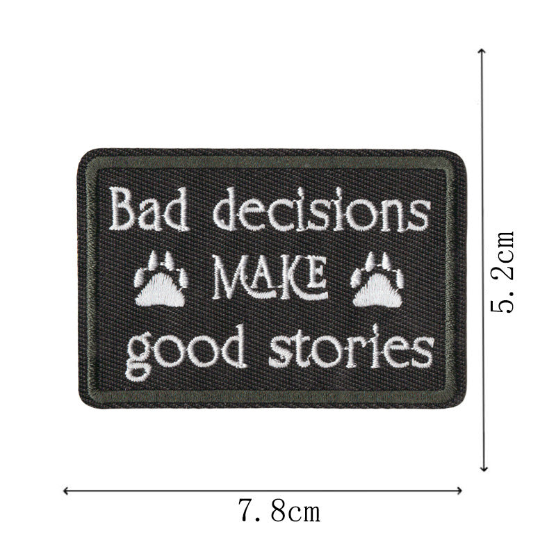 Wholesale Warrior English Letter Embroidered Patch Set 9 Pack Hook And Loop Decorative Applique For Hats Coats Bags DIY Craft Supply