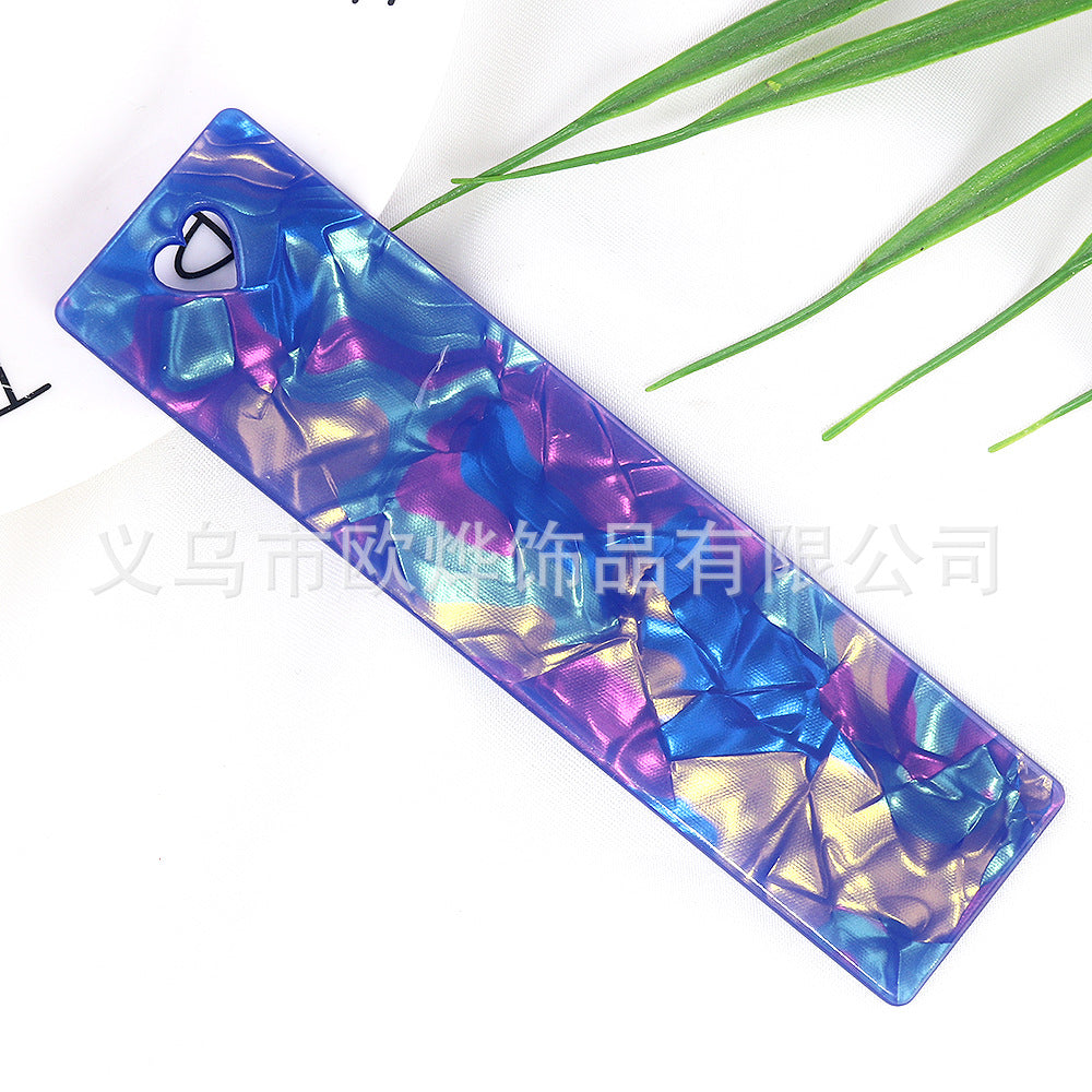 Wholesale 10pcs Texture acrylic peach heart hanging rope bookmark