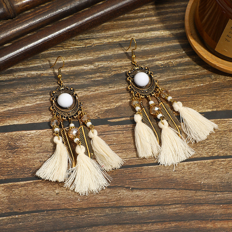 Wholesale Vintage Long Tassel Bohemian Earrings