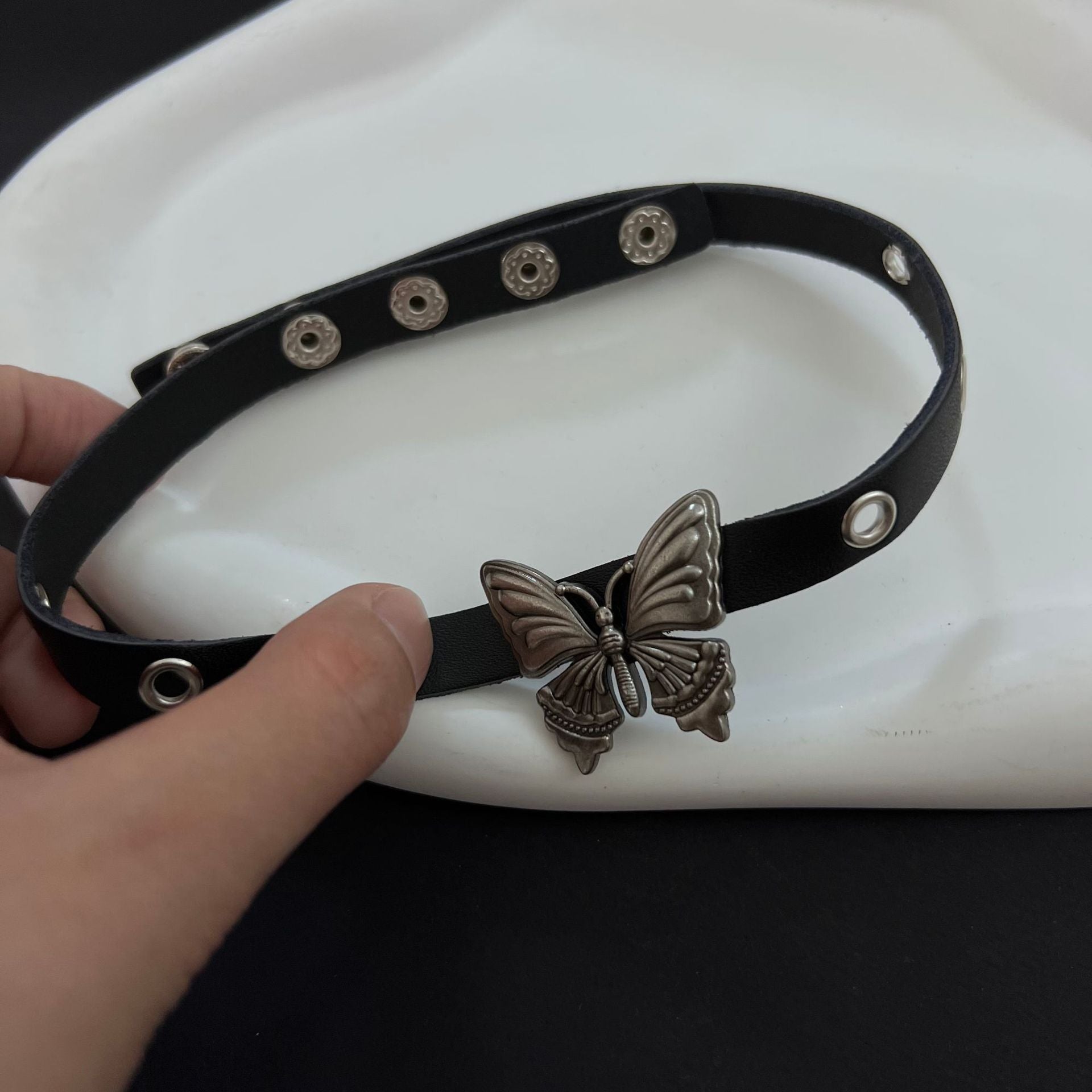 Wholesale Dark Butterfly Punk Rock Girl Multi-layer Leather Bracelet