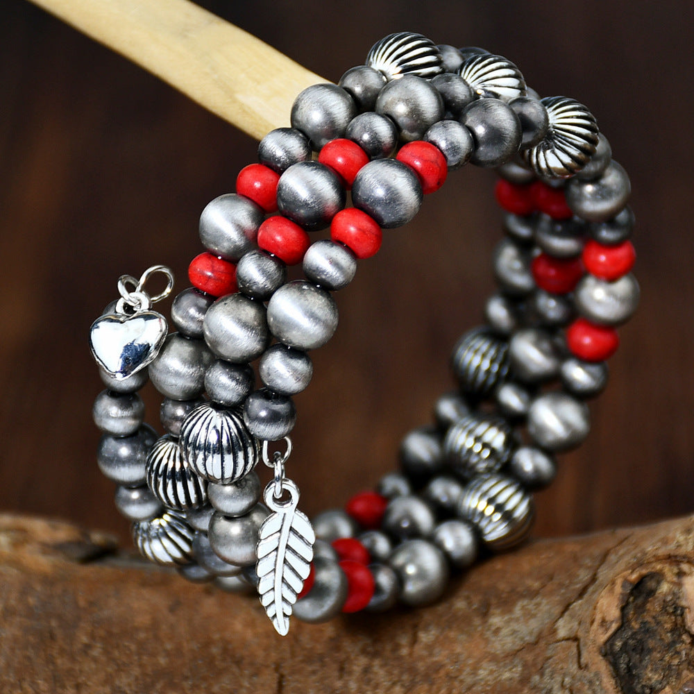 Wholesale Bohemian Ethnic Style Antique Tin Beaded Bracelet