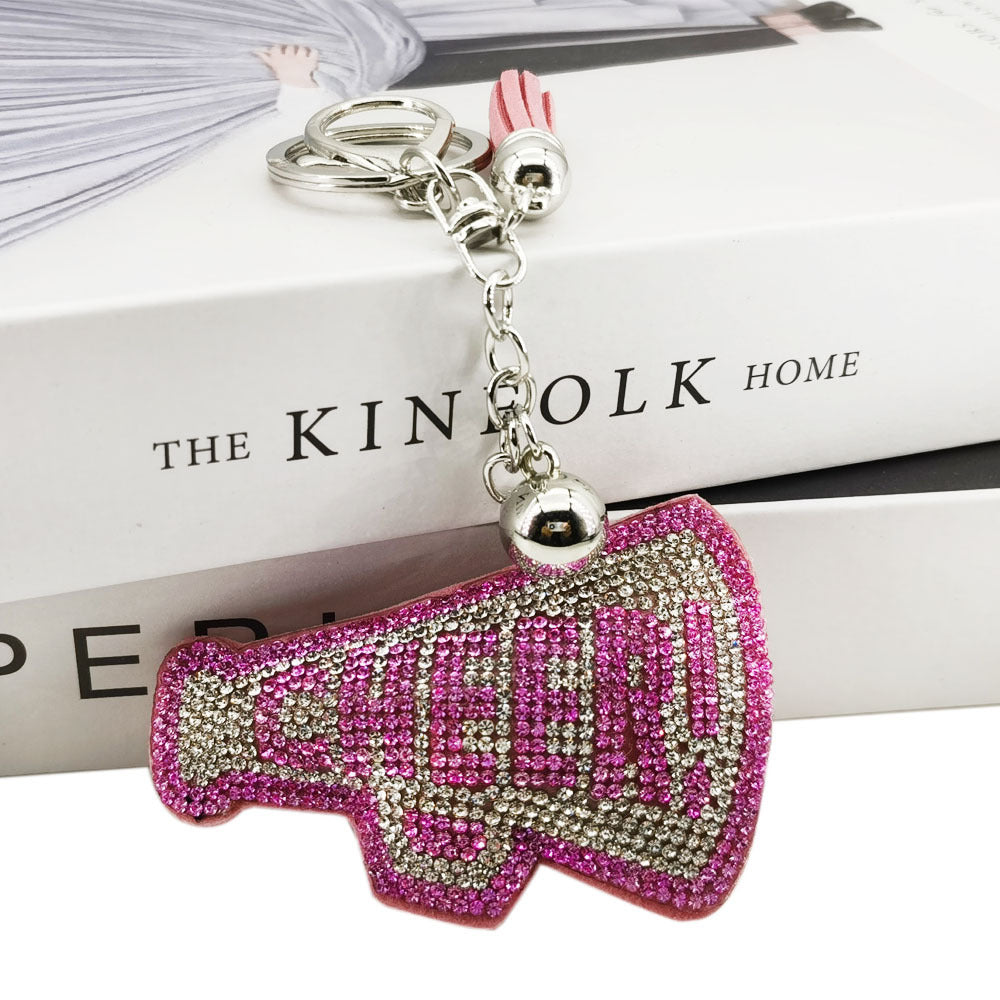 Wholesale 4pcs diamond-encrusted English letter CHEER key chain