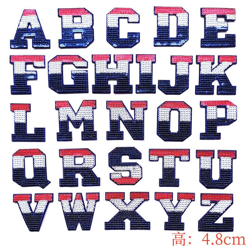 Wholesale A-Z alphabet embroidery patch