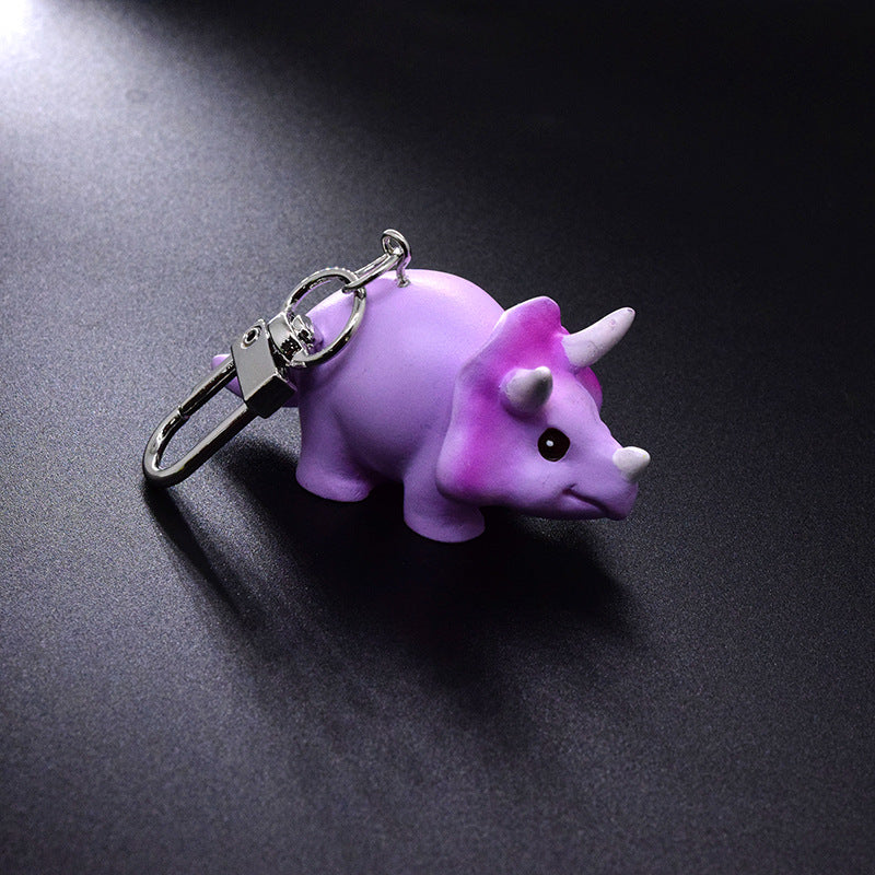 Wholesale Cartoon Dinosaur Resin Rhino Keychain
