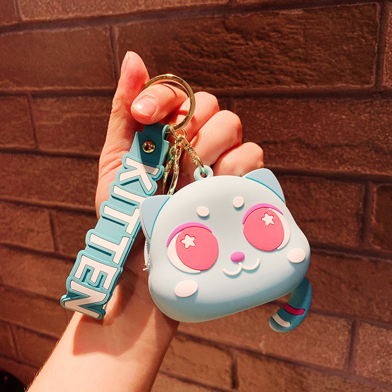Wholesale Silicone Cute Cat Keychains