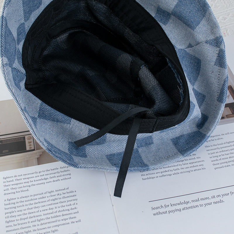 Wholesale  All-match Small Fashionable Plain Face Coverage Bucket Hat Trendy