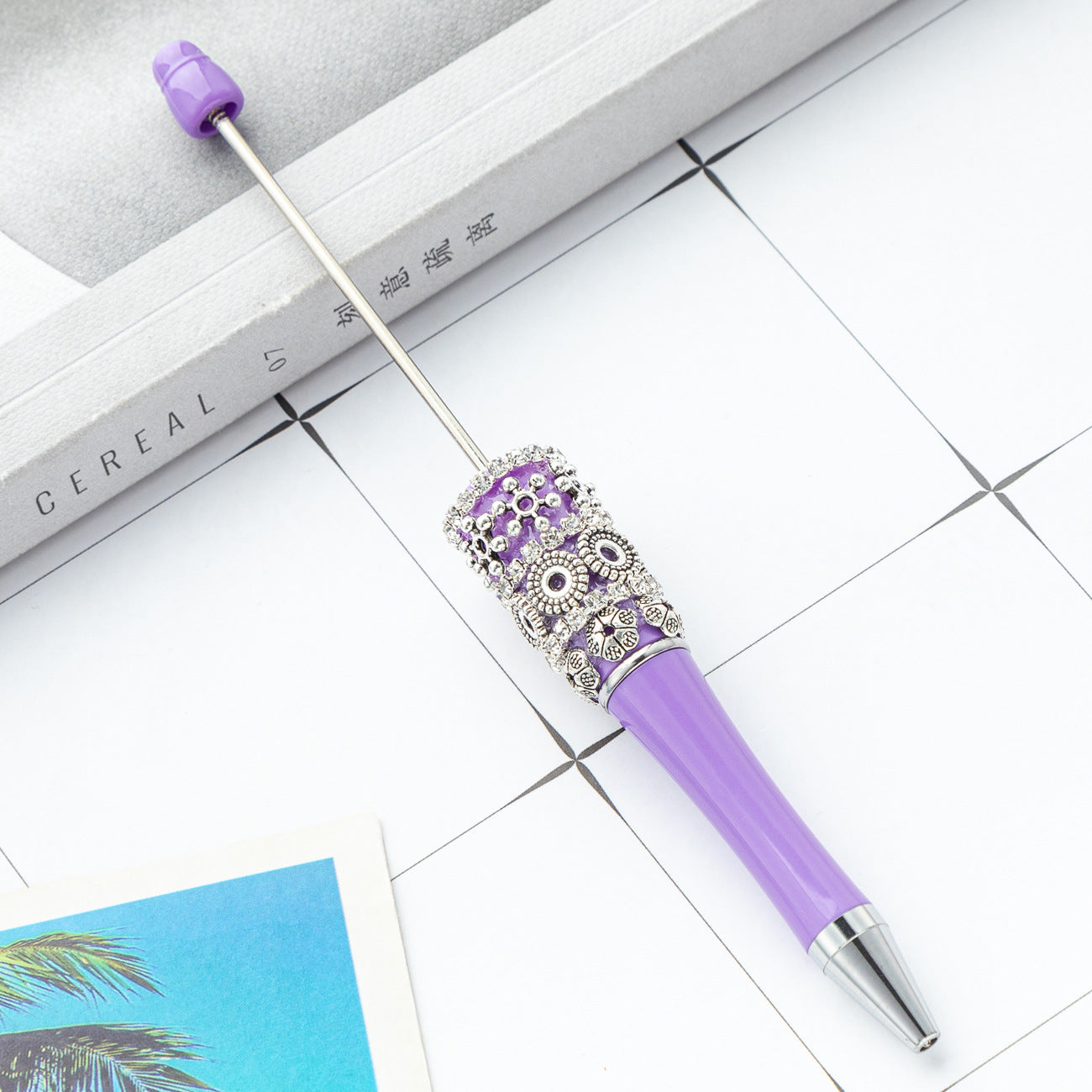 Wholesale 500pcs Beadable Pen Bohemian Rhinestone Flower Patch DIY Pens