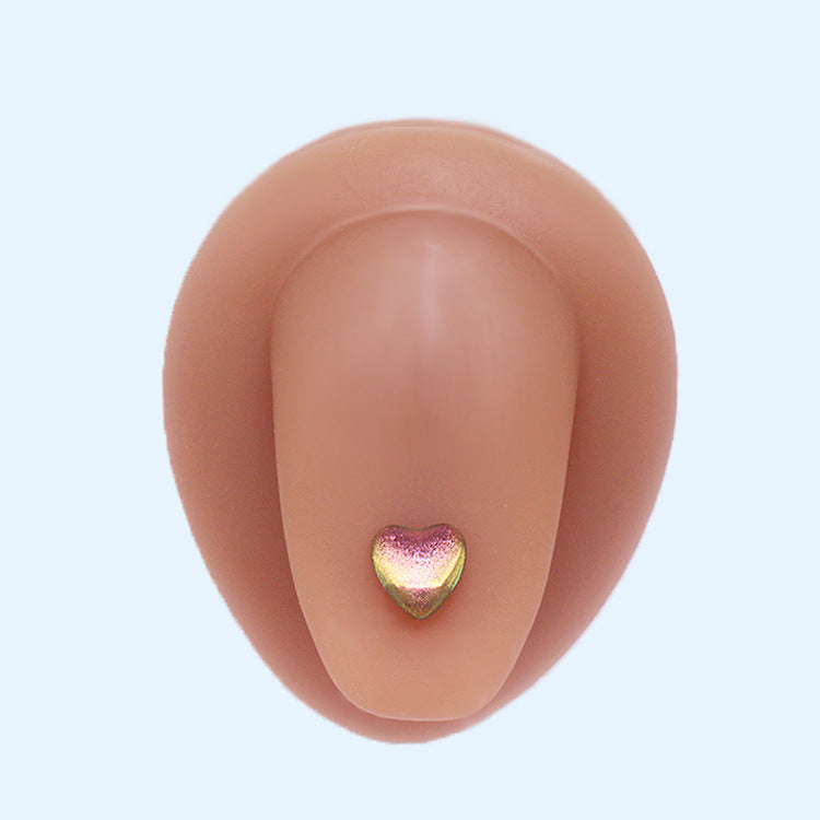 Wholesale Round Heart Shaped Water Drop Color Stainless Steel Tongue Studs