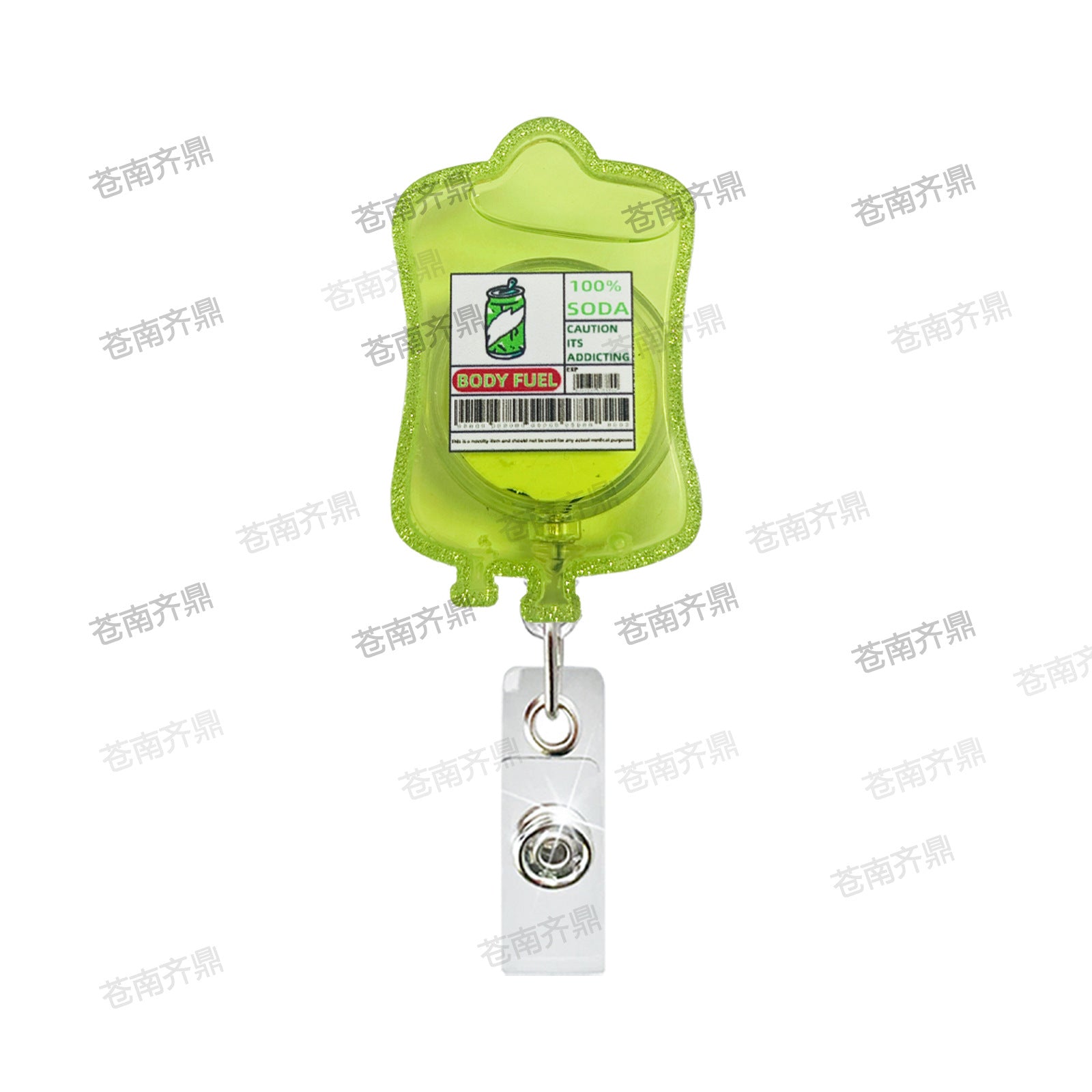 Wholesale Oil Medication bag medical acrylic badge reel retractable easy to pull