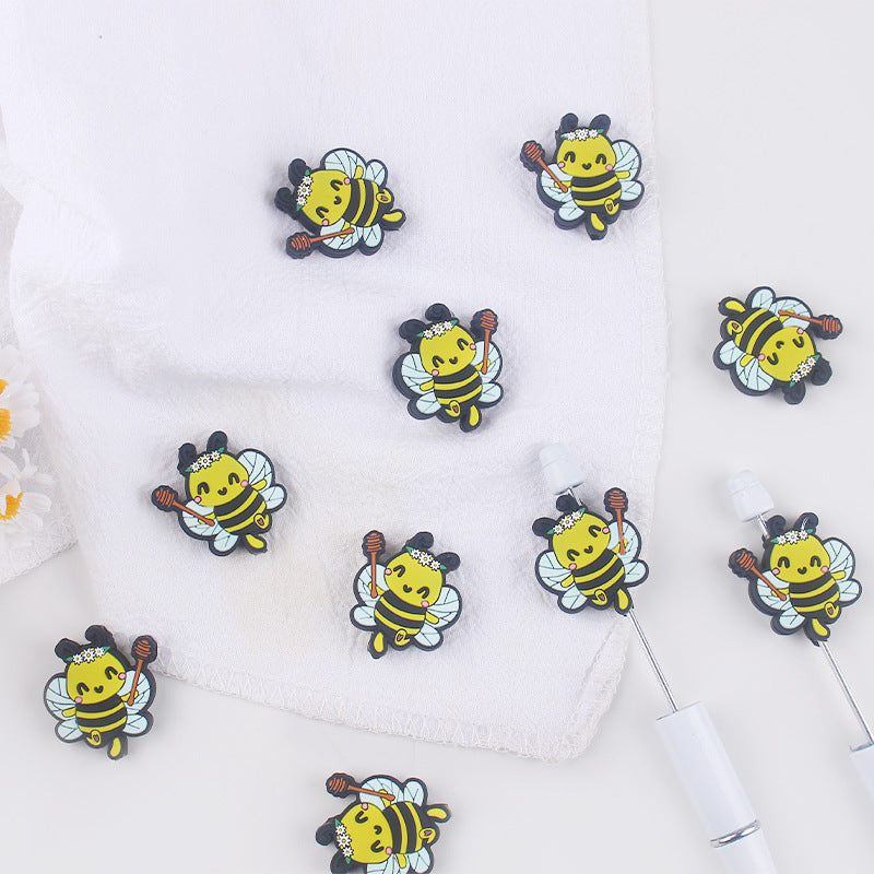 Wholesale  3pcs New baby supplies cartoon small butterfly small tooth glue creative DIY baby molars nipple anti-chain accessories