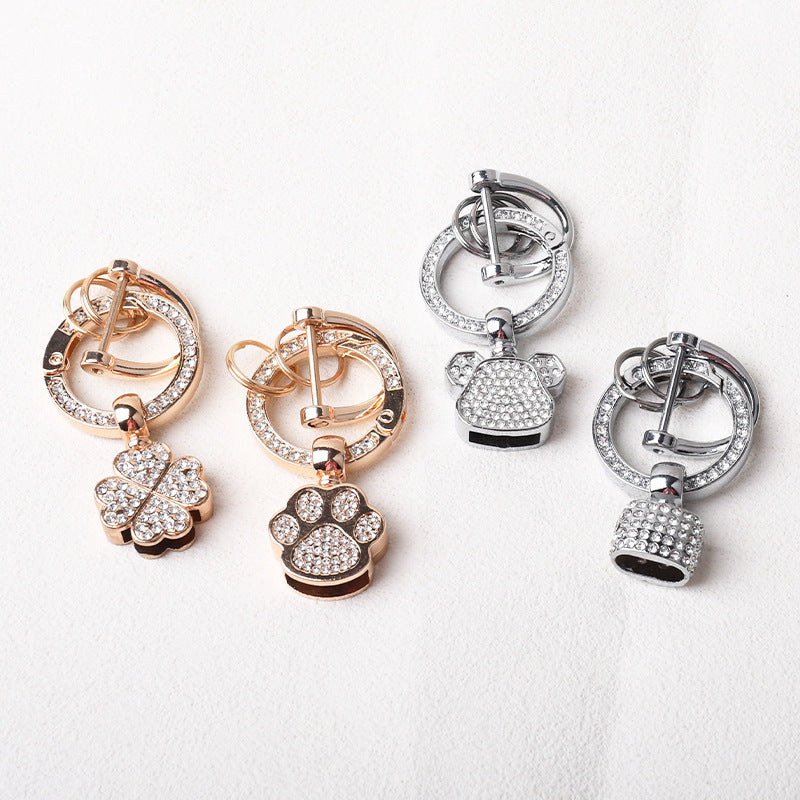 Wholesale Diamond DIY semi-finished keychain