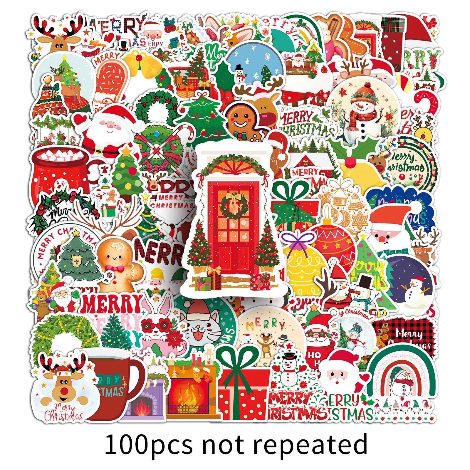 Wholesale 100 pcs/ pack Christmas Graffiti Stickers Personalized  Stickers