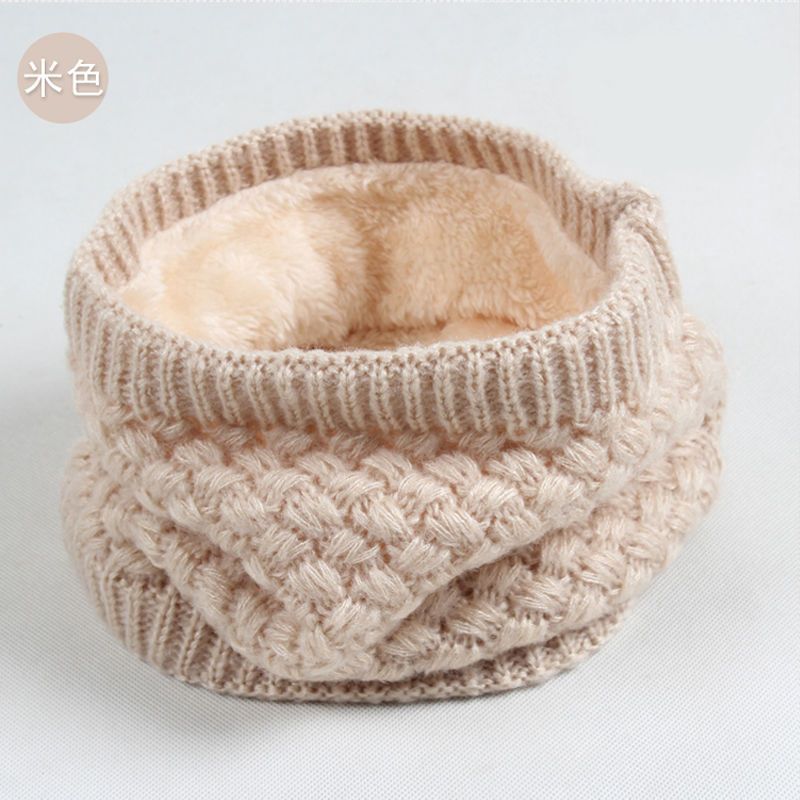 Wholesale Winter Wool Plus Velvet Solid Color Thick Outdoor Warm Scarf