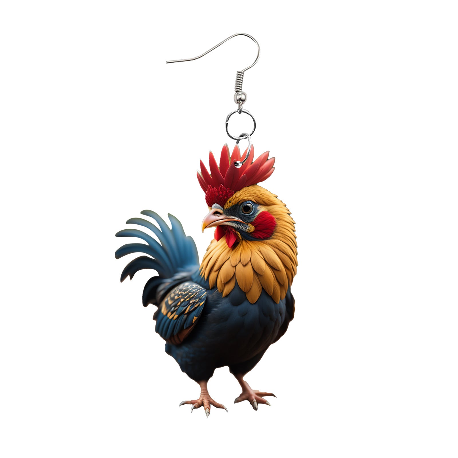 Wholesale acrylic creative rooster earrings
