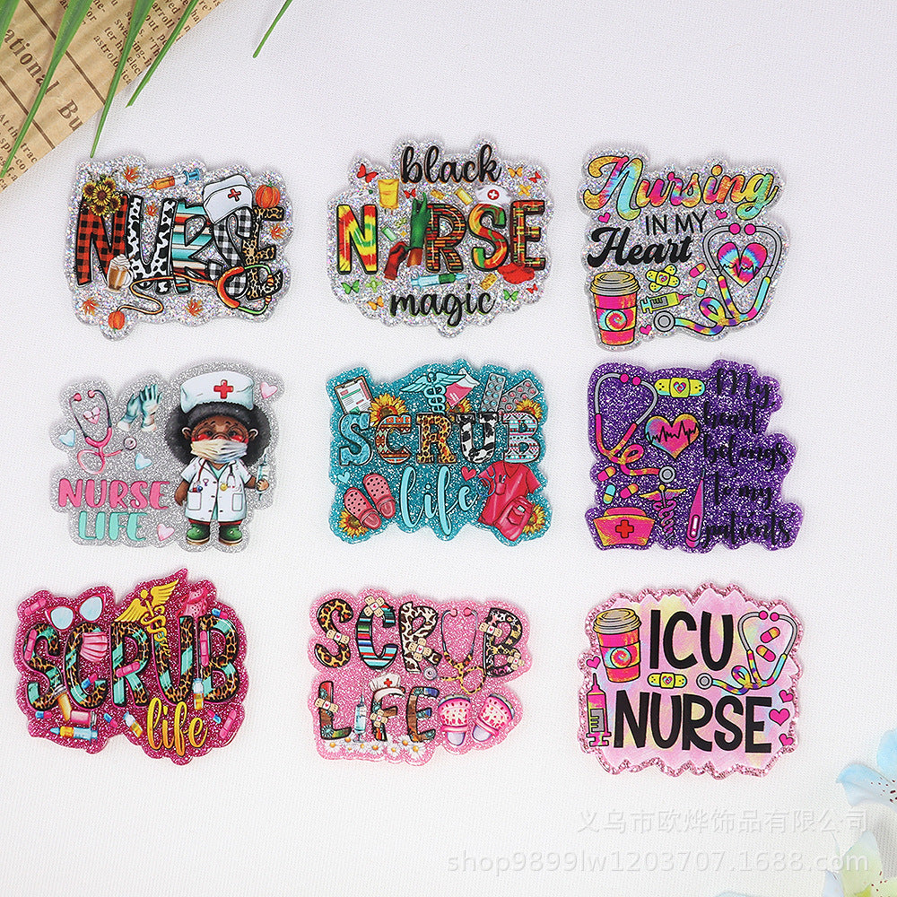 Wholesale 10pcs FlatBack Nurse Acrylic DIY Patch Accessories